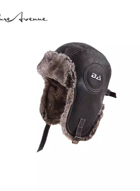 【正品现货】Bure Avenue加厚保暖pu皮帽子防风大头围保暖雷锋帽