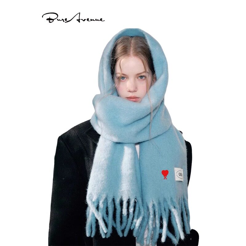【官方正品】Bure Avenue时尚简约纯色围巾女生秋冬保暖百搭披肩