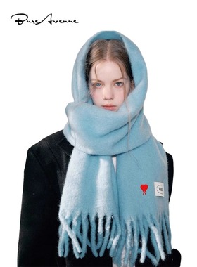 【官方正品】Bure Avenue时尚简约纯色围巾女生秋冬保暖百搭披肩
