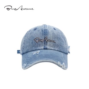 【官方正品】Bure Avenue破洞棒球帽子春夏季防晒字母鸭舌帽男女