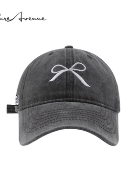 【官方正品】Bure Avenue蝴蝶结刺绣棒球帽子春夏季遮阳鸭舌帽女