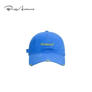 【正品现货】Bure Avenue水洗做旧破洞棒球帽字母刺绣软顶鸭舌帽