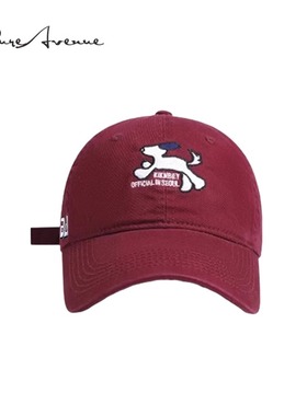 【正品现货】Bure Avenue春夏可爱小狗棒球帽日系甜美鸭舌帽男女