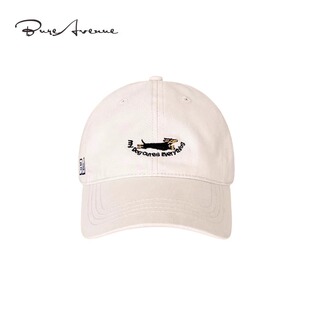 【正品现货】Bure Avenue小狗刺绣软顶鸭舌帽子百搭棒球帽男女潮