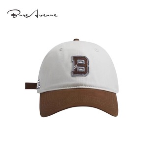 【正品现货】Bure Avenue拼接B字母刺绣鸭舌帽子休闲棒球帽男女潮