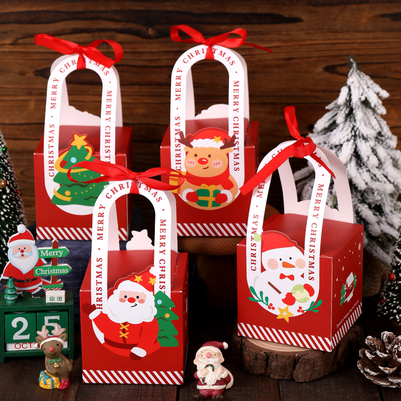 新款圣诞节苹果盒手提便捷