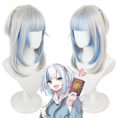 taobao agent Hololive virtual idol Karwa Gula Vtuber shark cos wig