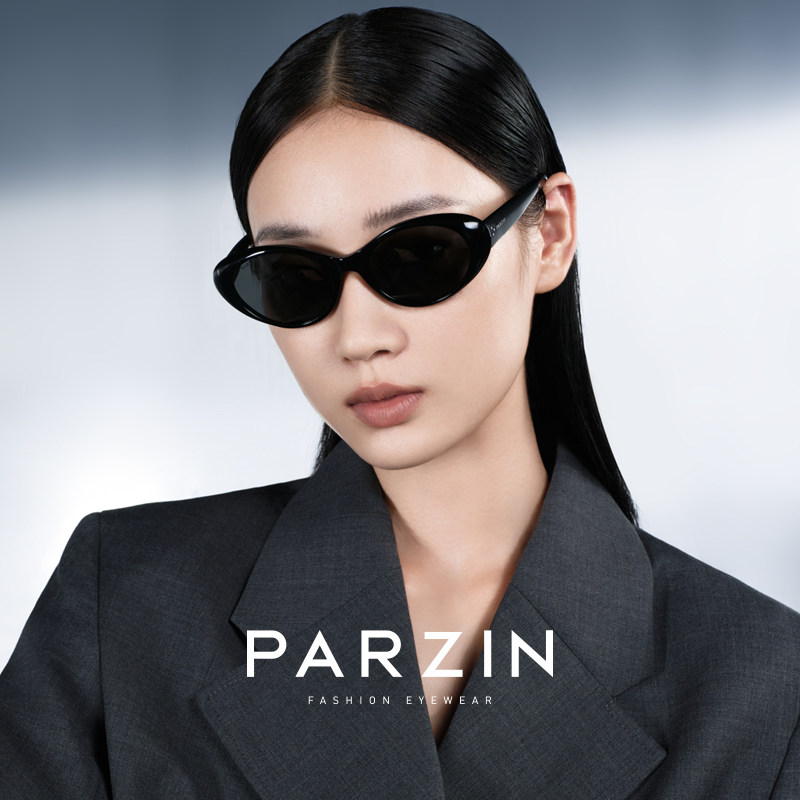 帕森椭圆框太阳镜 个性复古猫眼墨镜女款潮流防晒防紫外线PZ91716