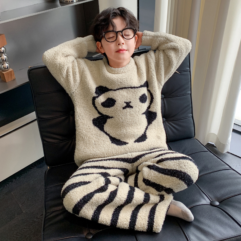 男童睡衣秋冬季2025新款