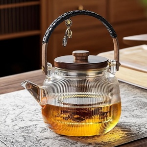 玻璃煮茶壶可明火耐高温蒸煮一体