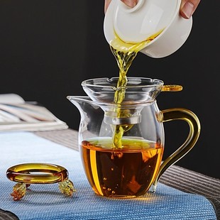 玻璃公道杯高颜值茶漏套装高档三件套2025新款滤网一体泡茶分茶器