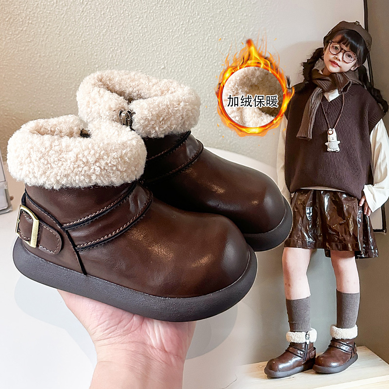 月销1万优质儿童小皮靴短靴