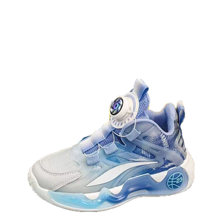 男童鞋子夏款2025新款儿童网面透气跑步运动鞋中大童旋转扣篮球鞋