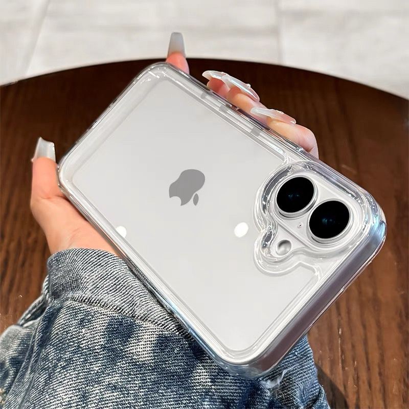 苹果16亚克力透明简约全包