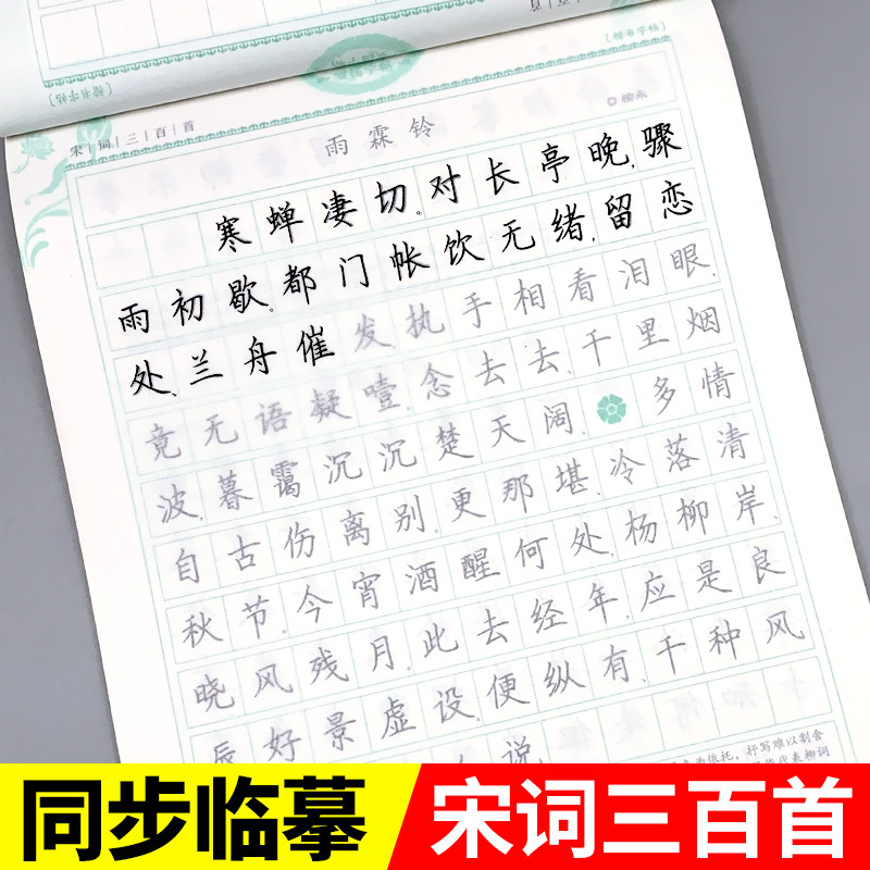 宋词三百首楷书字帖小学生专用正楷临摹练字帖儿童
