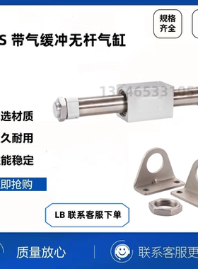 单杆磁耦无杆气缸RMS16X100RMS10X150X200X250X300*400*500*600LB
