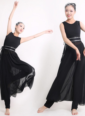 醉听风飘逸女款古典舞现代纯白飘逸中国风水墨车模车展芒种0550