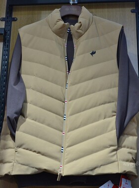 红一号28876男士羽绒马甲背心立领白鸭绒保暖外套坎肩2024秋冬款