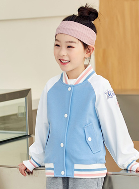 非常小鱼童装61182女童春秋洋气休闲个性外套运动上衣棒球衫包邮