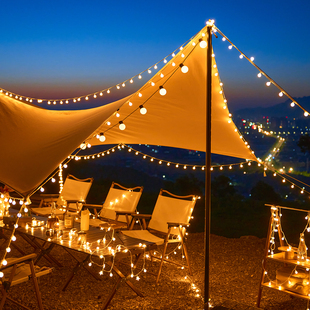 户外露营氛围灯新年农村院子装饰灯星星led小彩灯闪灯串灯满天星