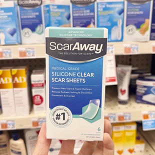 美国现货直邮 scaraway 舒可薇硅胶疤痕贴修复 6 片/盒