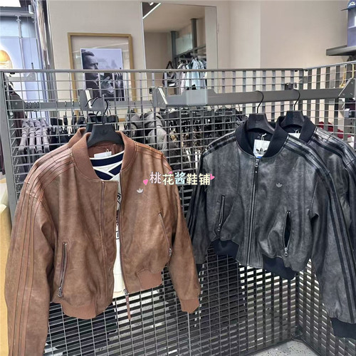 Adidas三叶草女子PU JACKET PAD 复古保暖运动棉服KC2656 KC2655