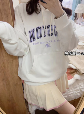 NEW BALANCE女款韩版时尚休闲百搭连帽卫衣5CC17162-IV-BEI 5CC10