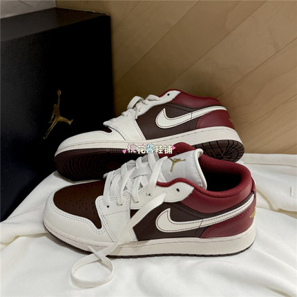 Nike耐克26春女Air Jordan 1 AJ1白棕色运动板鞋休闲鞋IR7600-211