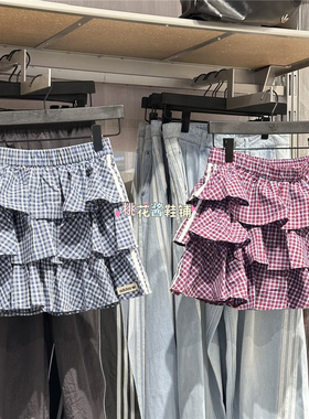 Adidas三叶草26年夏季女学院风格纹蓬蓬裙蛋糕短裙KU9398 KU9399