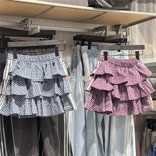 Adidas三叶草26年夏季女学院风格纹蓬蓬裙蛋糕短裙KU9398 KU9399