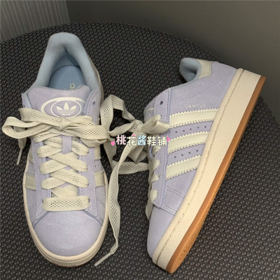 Adidas三叶草25冬女子香芋紫Campus 00s面包鞋运动休闲鞋 IH4376