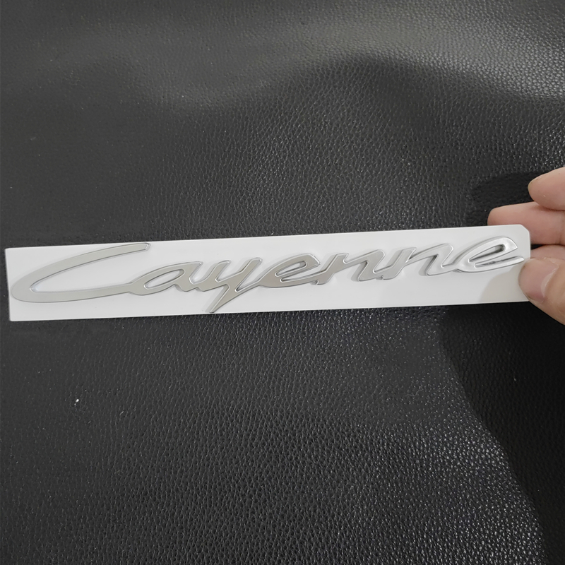 保时捷新款卡宴车标24款Cayenne S字母后尾箱黑色PORSCHE英文标志