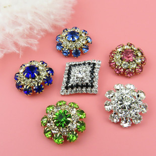 高档水晶钻石纽扣水貂绒皮草羊毛衣大衣装 饰纽扣合金镶钻宝石扣