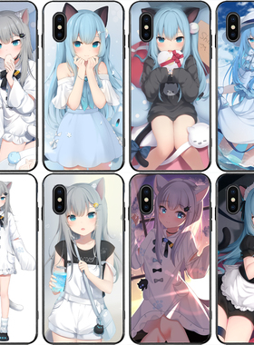 猫羽雫 甘城Natsuki 猫猫 Vtuber 适用于苹果13华为手机壳保护套