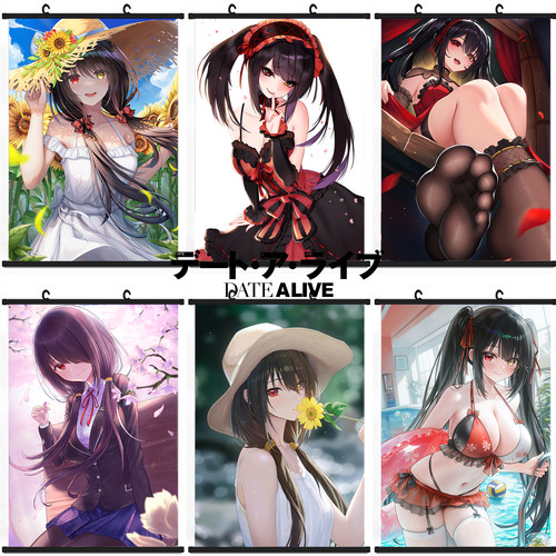 约会大作战挂画时崎狂三海报定制病娇二次元美少女油画布动漫周边