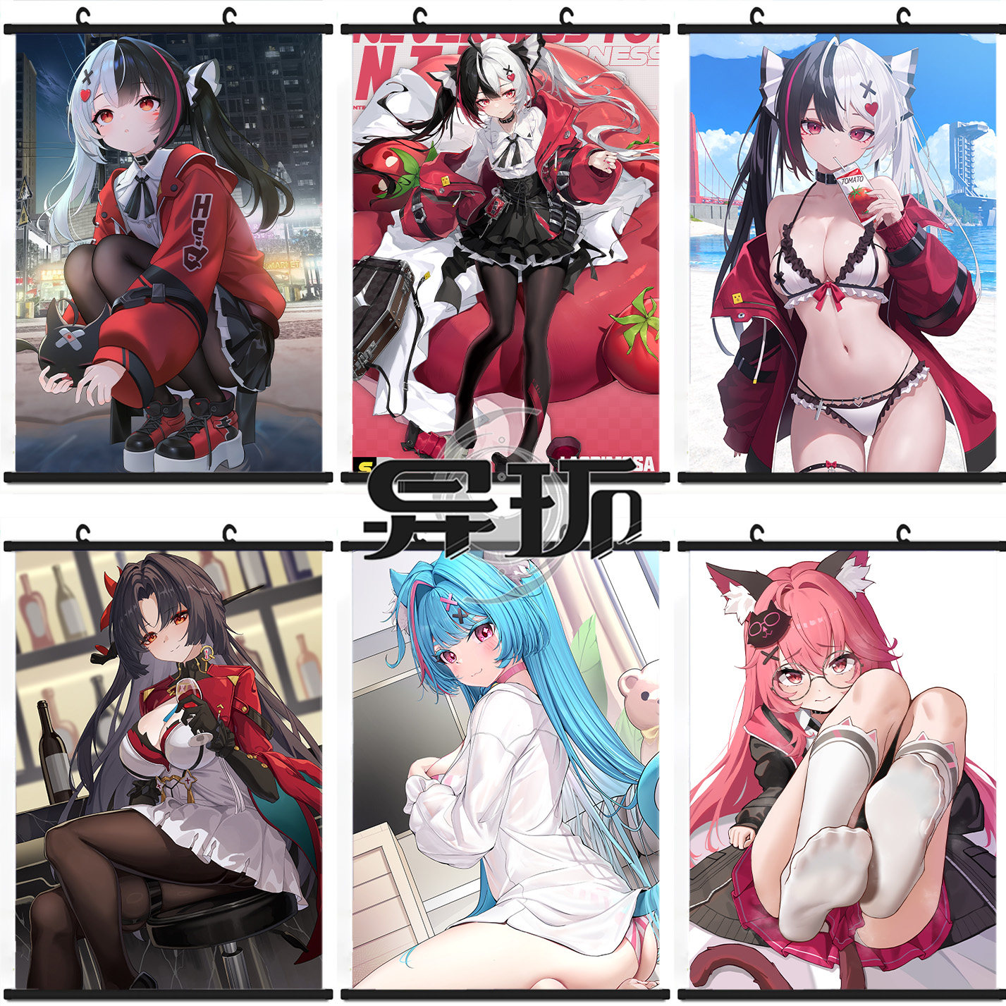 异环挂画安魂曲薄荷娜娜莉海报定制二次元美少女油画布游戏周边图片