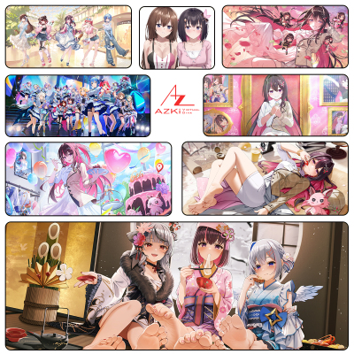 Virtual Diva AZKi超大锁边鼠标垫 Hololive 虚拟主播游戏周边