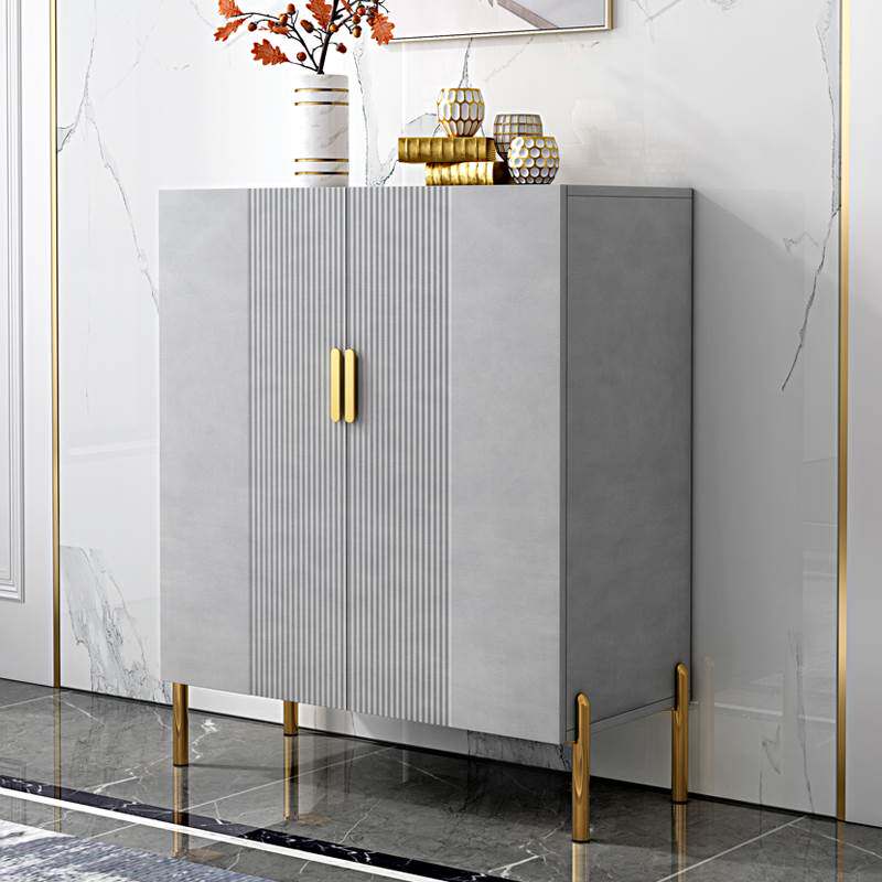 轻奢极简鞋柜家用门口奶油风入户玄关柜简约现代大容量储物门厅柜