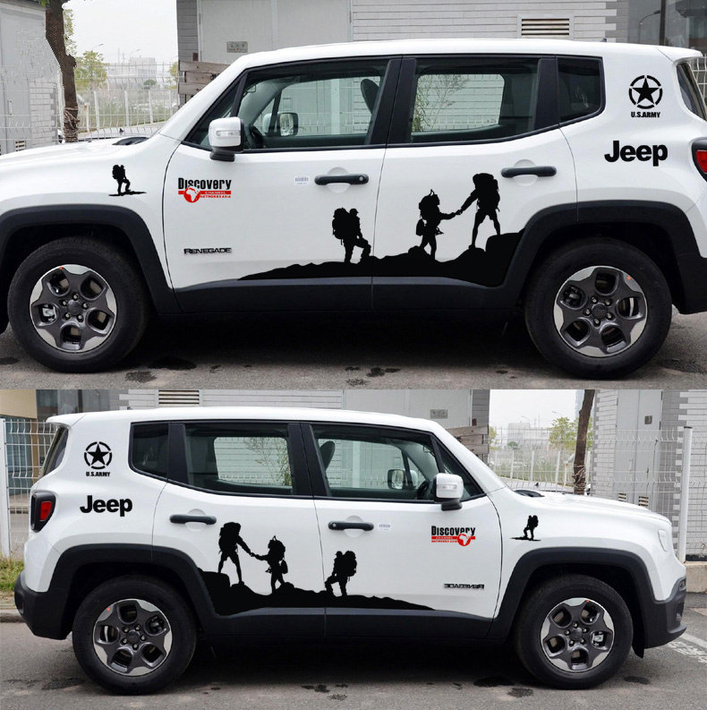 吉普Jeep改装车贴车身个性拉花汽车贴纸牧马人自由光自由侠全车贴