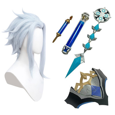 竹苑原神博士cos面具假发道具