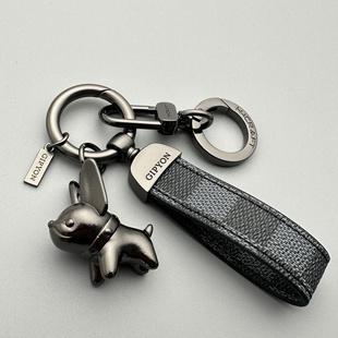 卡通小狗金属钥匙扣精致高档汽车锁匙圈男女创意包包钥匙链挂件潮