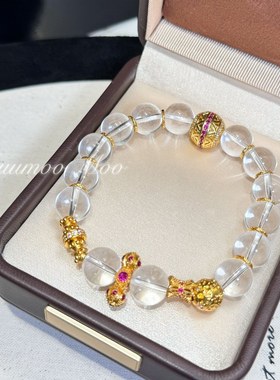 【莹澈破障】天然白水晶金刚杵转运珠手串 10MM