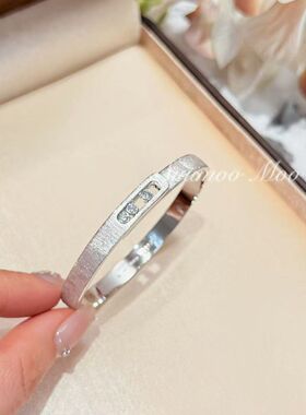 铜合金合成锆石手镯 饰品时尚女轻奢法式高级感拉丝三钻滑动手镯