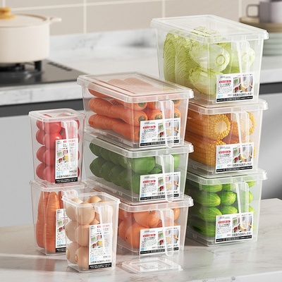 家用冰箱侧门收纳盒厨房鸡蛋保鲜分装整理盒内侧门带盖储物盒小号