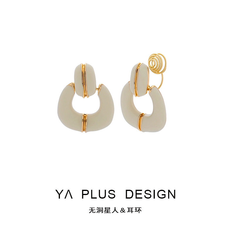 珐琅滴釉镂空几何耳钉女简约感中古vintage无耳洞耳夹蚊香盘,饰品/流行首饰/时尚饰品新,耳夹,淘宝优惠券,粉丝福利购,淘宝优惠卷