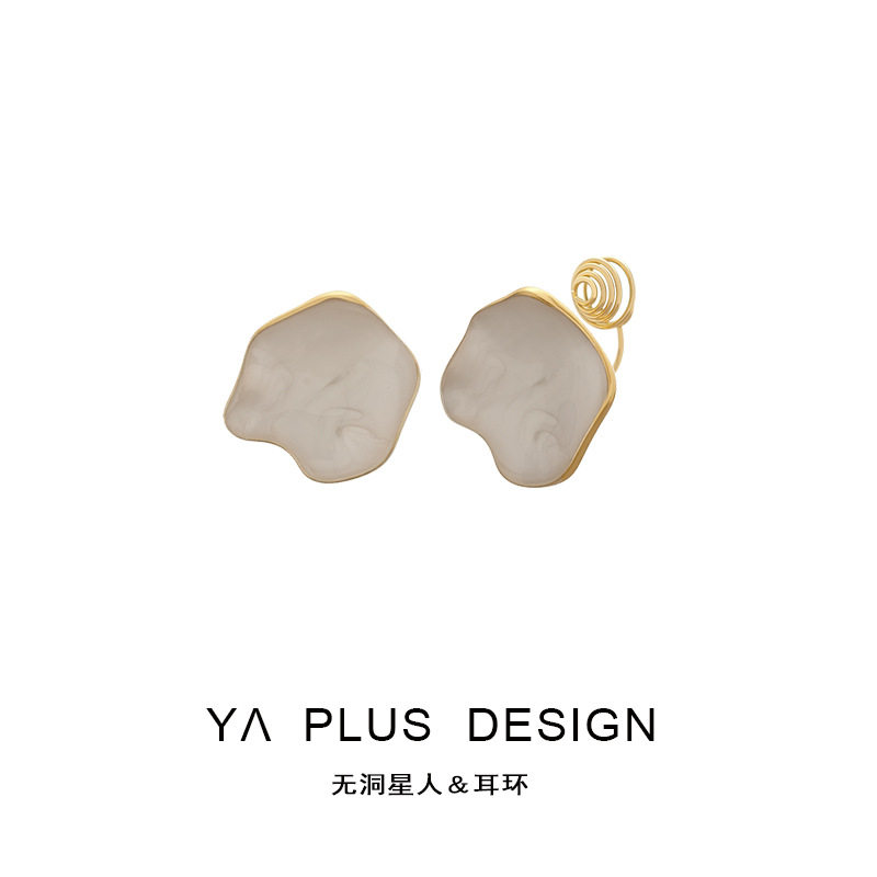 小众设计感简约气质耳环时尚个性不规则金属耳饰蚊香盘无耳洞耳夹,饰品/流行首饰/时尚饰品新,耳夹,淘宝优惠券,粉丝福利购,淘宝优惠卷