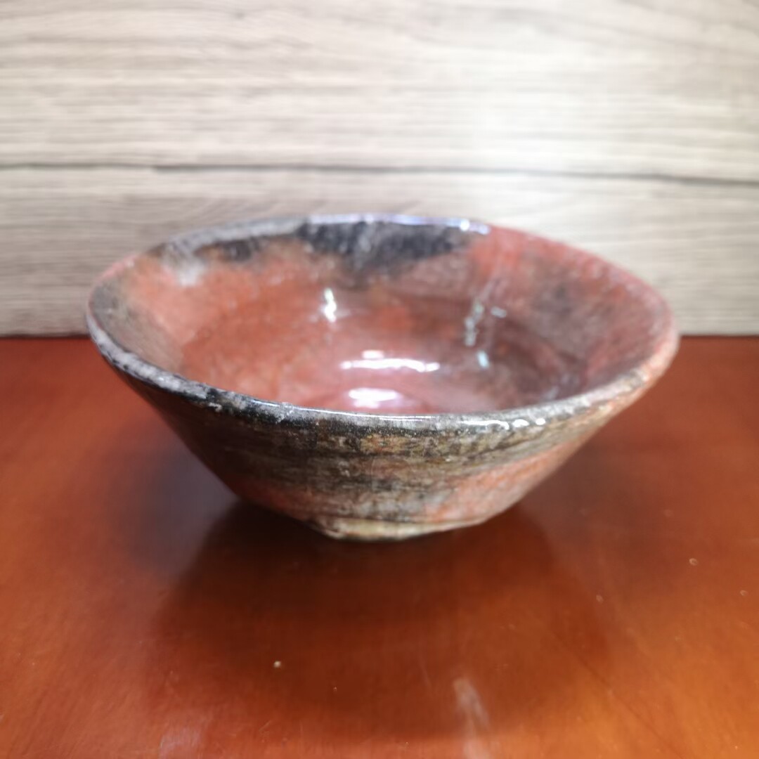 日本乐烧赤乐抹茶碗 井户形 老楽 茶亦居日本古美术jl-1