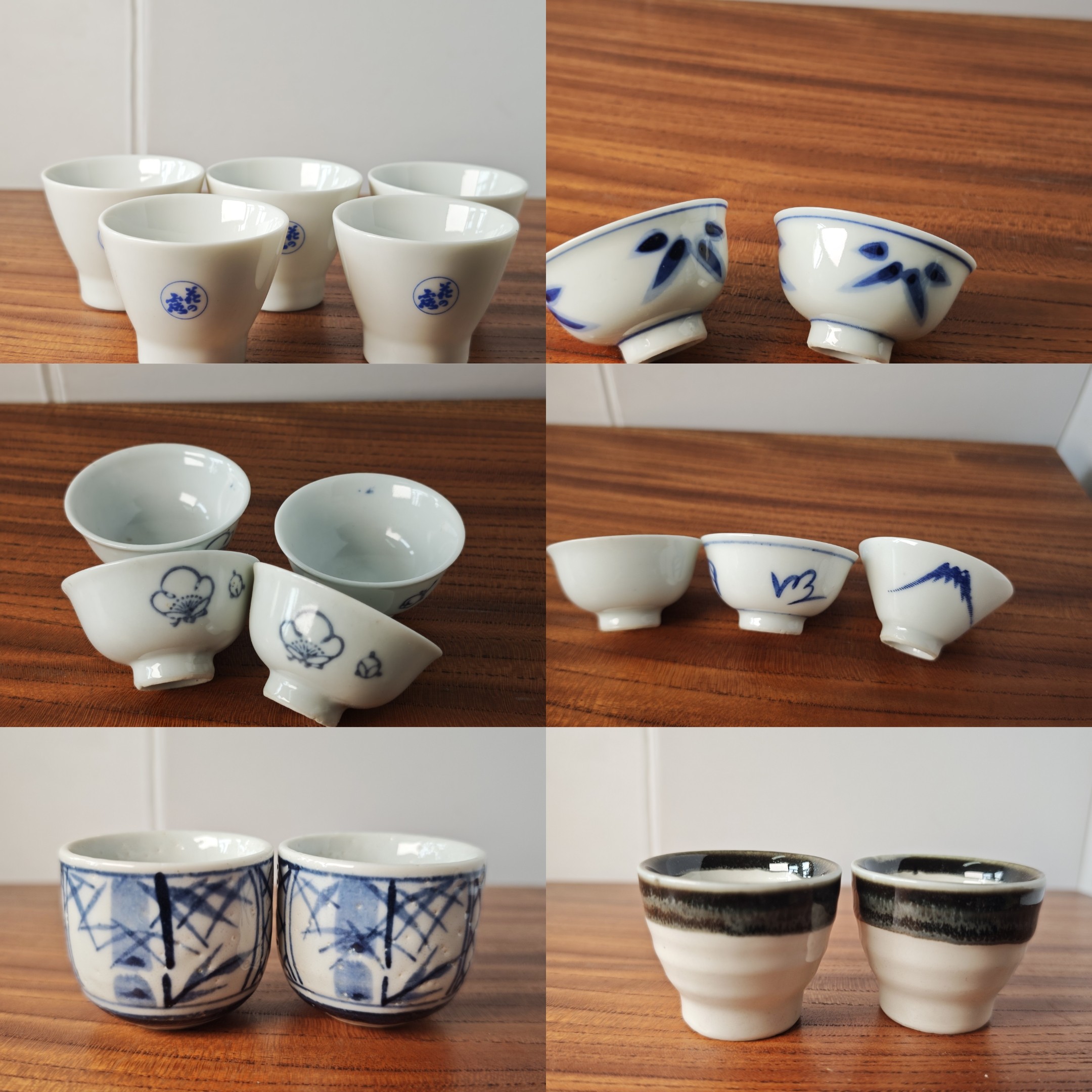 日本主人杯茶杯 青花 窑变釉 青瓷 老白瓷 九谷 手绘 玻璃