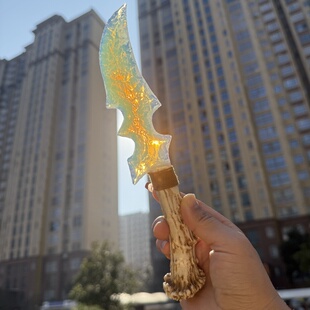 蛋白石刀打制石器纯手工制作游戏生日礼物工艺制作非遗传承收藏