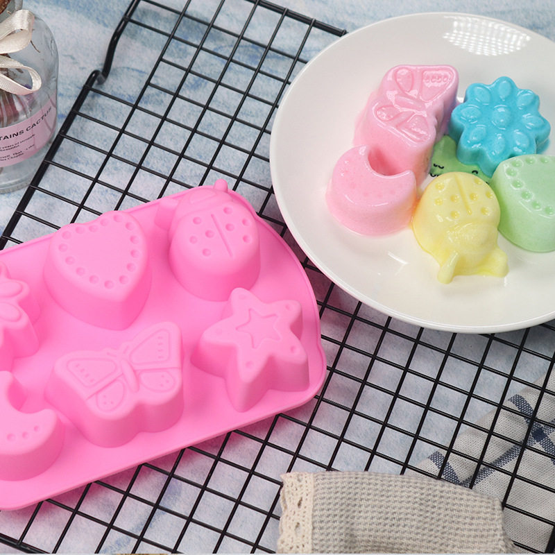 巧克力果冻布丁马蹄糕硅胶模具家用自制卡通可爱蛋糕巧克力发糕模